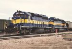 Grain train eases through the yard